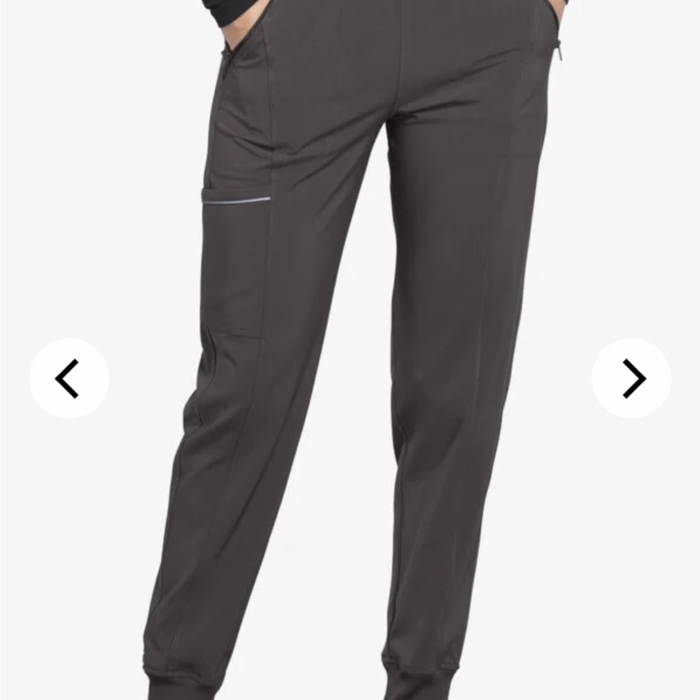 Cherokee Infinity Sz Small Petite Jogger Scrub Pants - CK110AP Pewter NWT